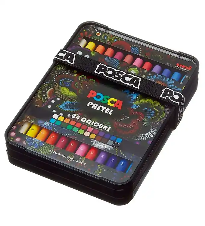 Tijdelijk Beschikbaar Posca Wax Potloden - 24 st. - Multicolour