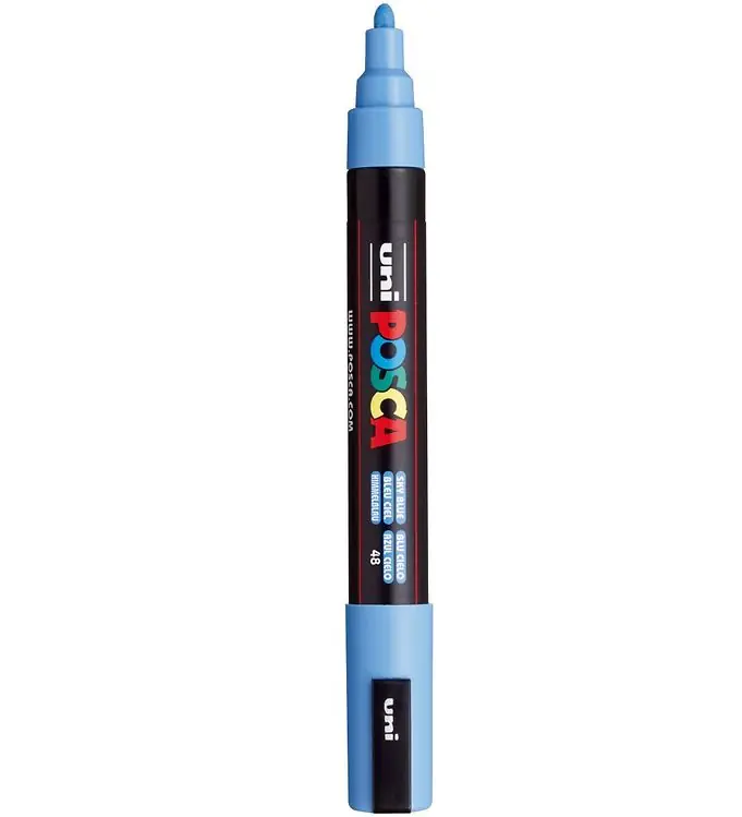 Gecertificeerd Posca Viltstift - PC-5M - Hemelsblauw
