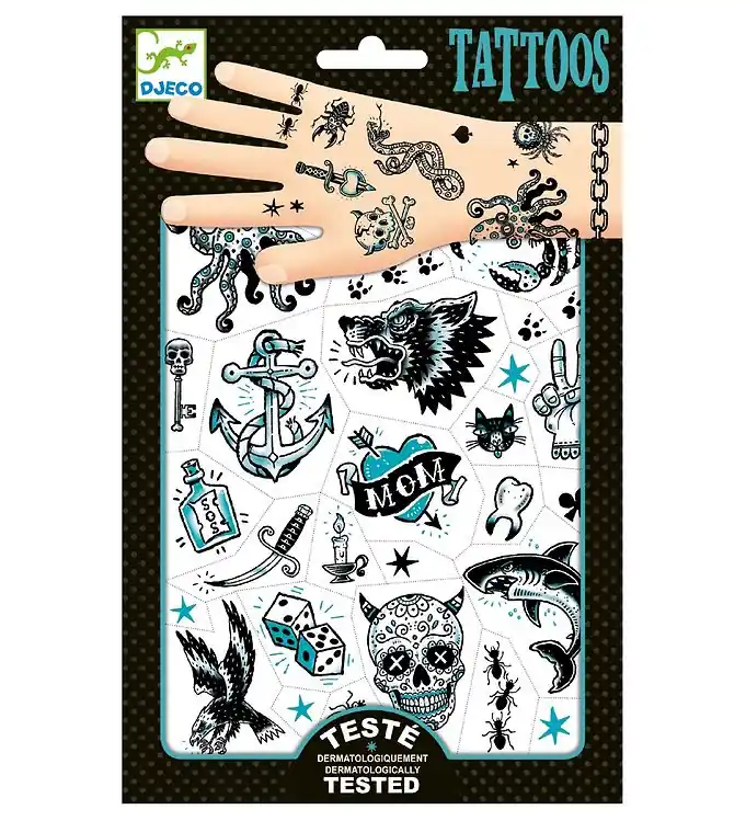 Djeco Tattoos - Dark Pagina Direct Beschikbaar