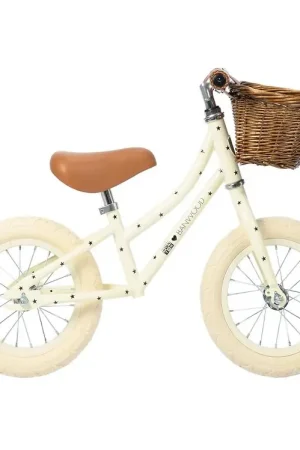 Betrouwbaar Banwood Loopfiets - First Ga! - Creme m. sterren