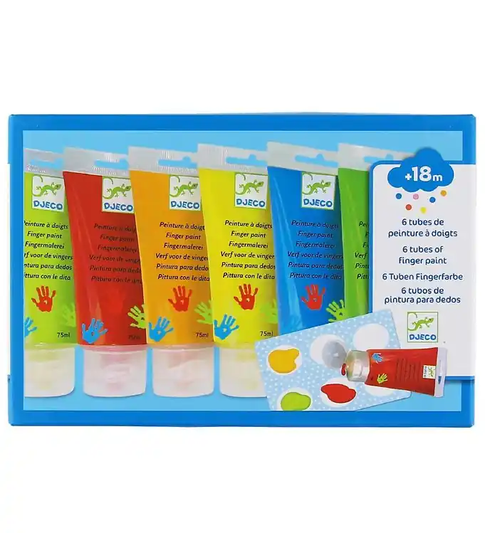 Premium Djeco Vingerverf - 6 st. - Multicolour