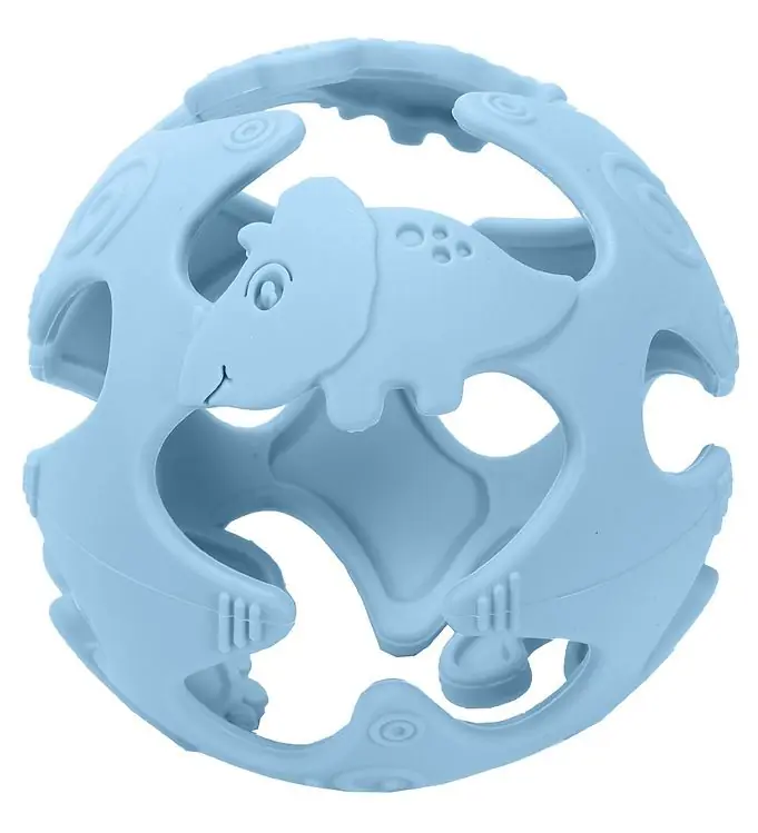 Tiny Tot Bijtbal - Silicone - Baby Blauw Hoge Kwaliteit