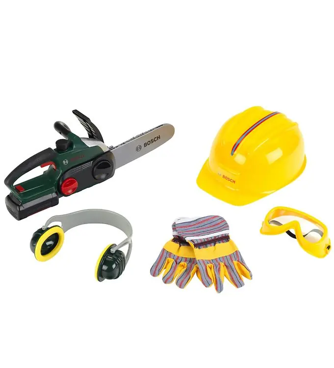 Merkproduct Bosch Mini Kettingzaag m. Accessoires - Speelgoed - Groen/Geel