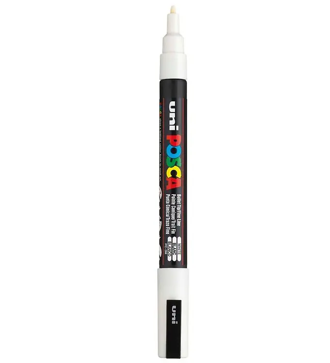 Laatste Versie Posca Viltstift - PC-3M - Wit