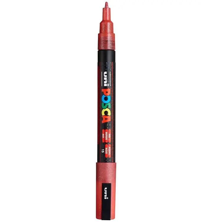 Express Levering Posca Viltstift - PC-3ML - Rood m. Glitter
