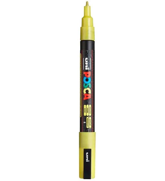 Betrouwbaar Posca Viltstift - PC-3ML - Geel m. Glitter