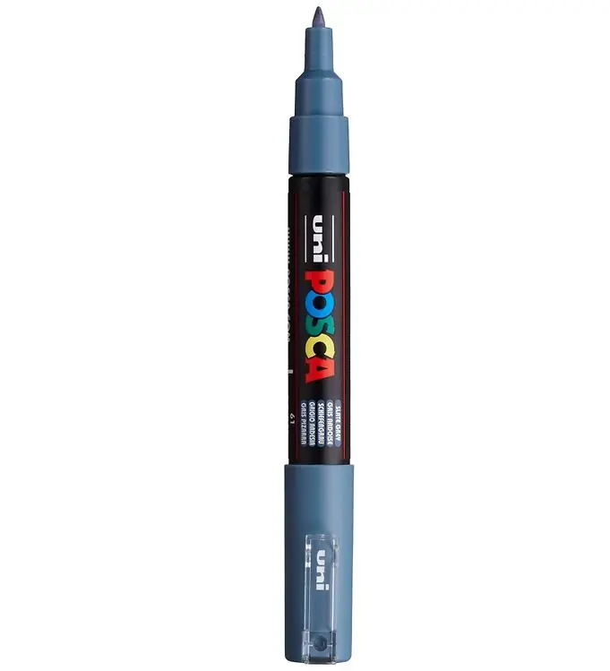 Flitsaanbieding Posca Viltstift - PC-1m - Leigrijs