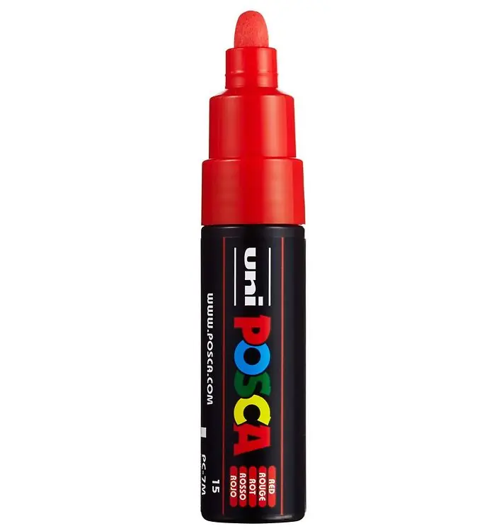 Gratis Retour Posca Viltstift - PC-7M - Rood