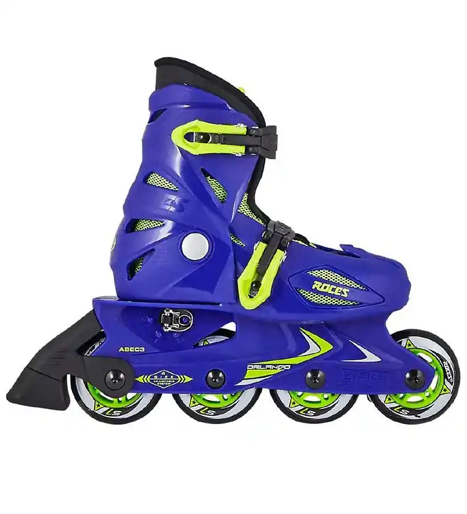 Roces Rolschaatsen - Orlando III - Blauw/Limoen - Skeelers Superprijs