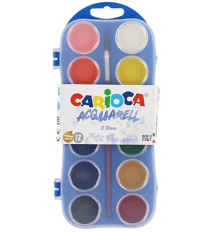 Hoge Kwaliteit Carioca Waterverf - 12 Kleuren
