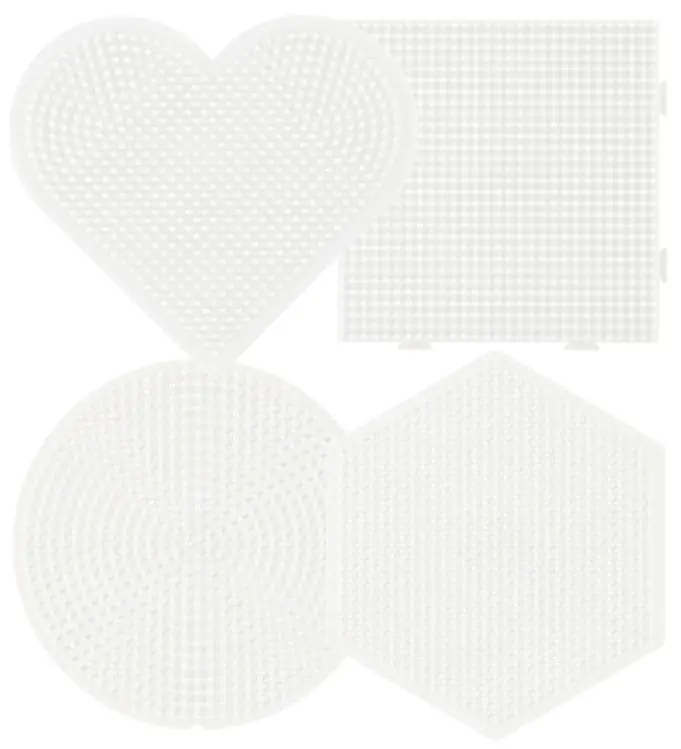 Shop Nu Hama Midi Kralen Mal - 4 st. - Cirkel/Hart/Vierkant/Zeshoek