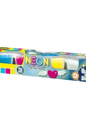 Veilige Betaling SES Creative Speelklei - 4x90g - Lichtgevend Neon