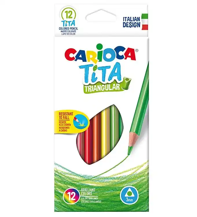 Carioca Kleurpotloden - Driehoekig - 12 stk - Multicolour Finale Uitverkoop