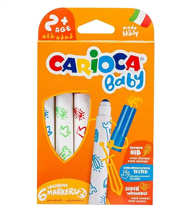Carioca Baby Markers - 6 stk - Multicolour Bestseller