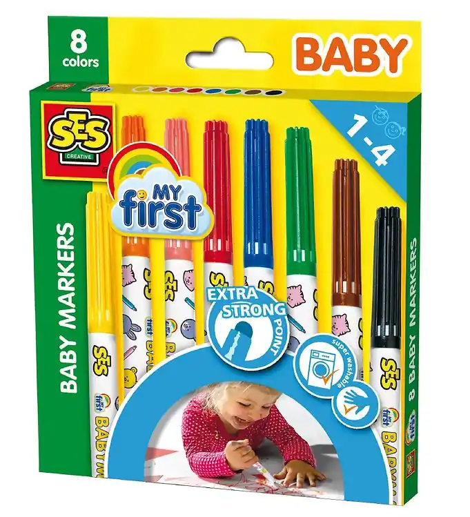 Tijdelijk Beschikbaar SES Creative - Babymarkers - 8 Kleuren