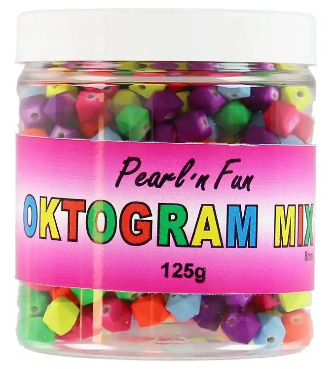 Actieprijs Pearl'n Fun Kralen - Octogram - 125 gram - Neon