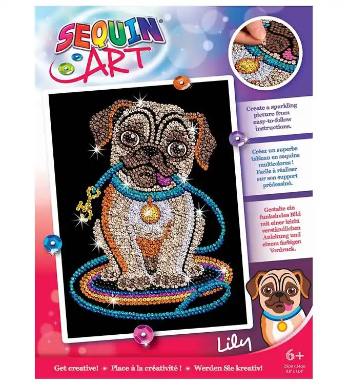 Sequin Art Paillettenkunst - Lily - Mops Veilige Betaling