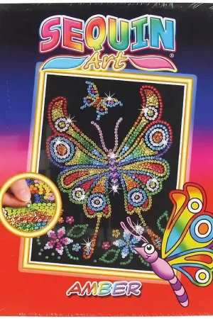 Betrouwbaar Sequin Art Paillettenkunst - Amber - Vlinder