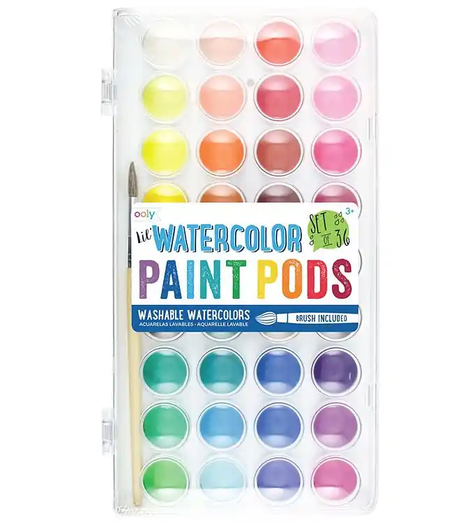 Exclusieve Aanbieding Ooly Aquarel m. Kwast - Verfdozen - 36 stk - Multicolour