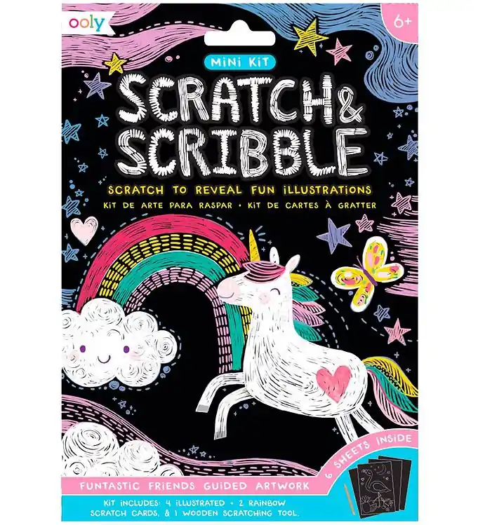 Gratis Retour Ooly Scratch Eend Scribble Mini Set - Funtastic Friends