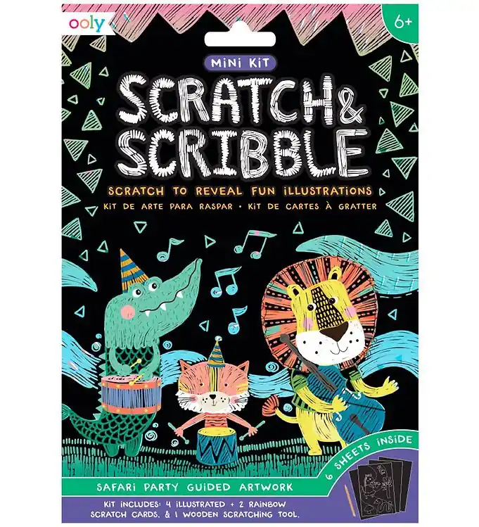 Ooly Kras Eend Scribble Mini Set - Safari Party Flitsaanbieding