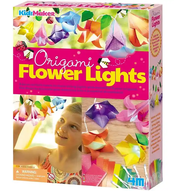 Premium 4M - KidzMaker - 180 cm - Origami Lichtsnoer Bloemen
