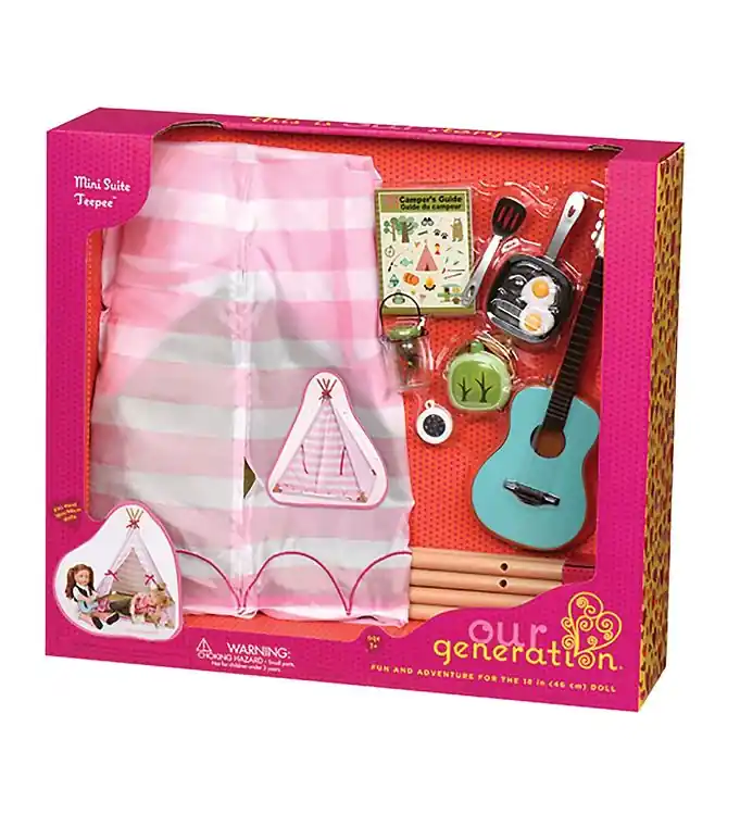 Beste Prijs Our Generation Poppen Accessoires - Mini Tipi m. Accessoires
