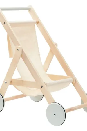 Snelle Levering Kids Concept Poppenwagen - Naturel