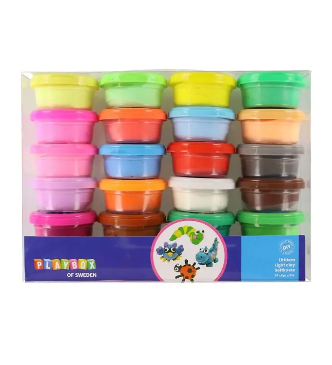 Seizoensaanbieding Playbox Zijde Clay Speelklei - 24 stk - 10 gram