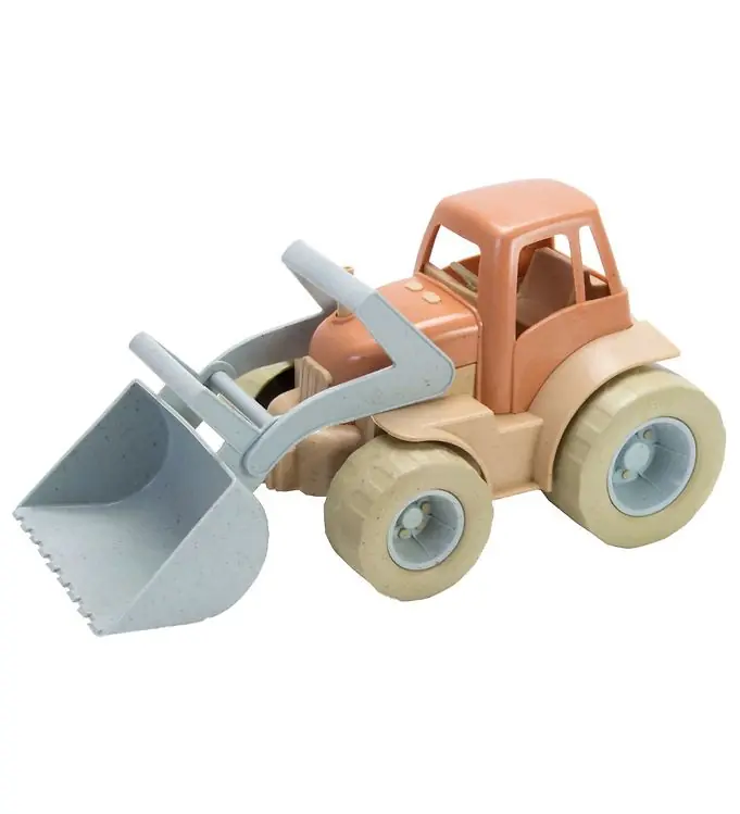 Dantoy BIO Plastic Tractor m. Grijper - 29 cm - Pastel Speciale Aanbieding
