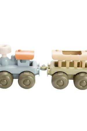 Alleen Vandaag Dantoy BIO Plastic Trein m. Wagen - 21 cm - Pastel