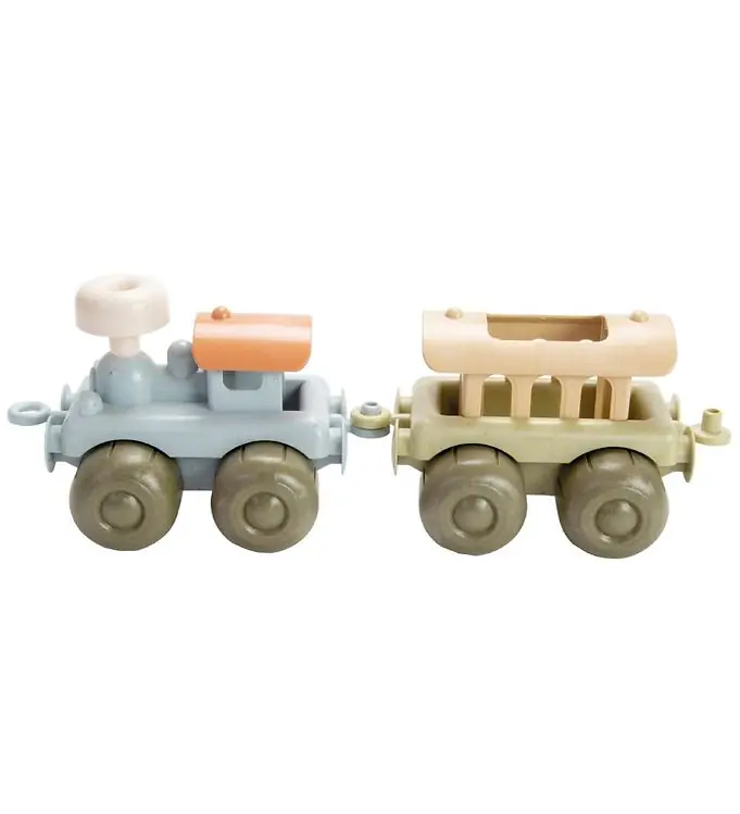 Alleen Vandaag Dantoy BIO Plastic Trein m. Wagen - 21 cm - Pastel