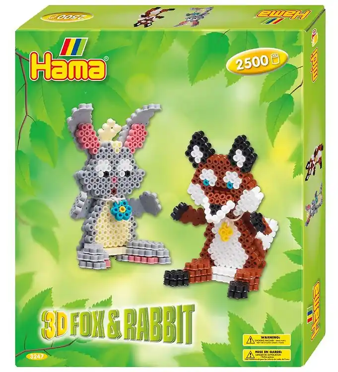 Fabrieksprijs Hama Midi Kralenset - 2500 st. - 3D - Vos & Konijn