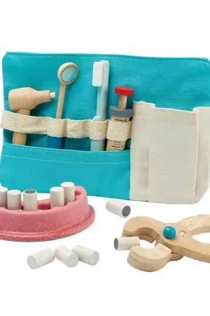 Aanbieding PlanToys Tandarts Set - Blauw