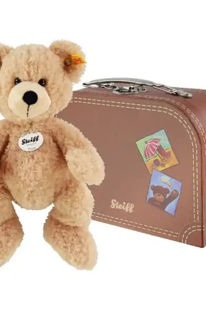 Op = Op Steiff Knuffel in Koffer - Fynn - 28 cm - Beige