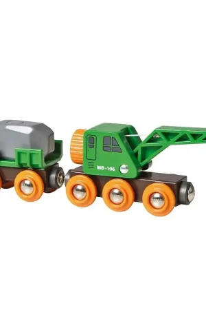 Beste Prijs BRIO World Treinwagon m. Kraan - Groen 33698