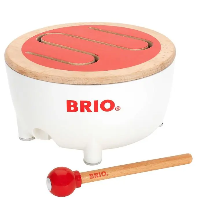 Lage Prijs BRIO Peutertrommel - Rood/Wit 30181