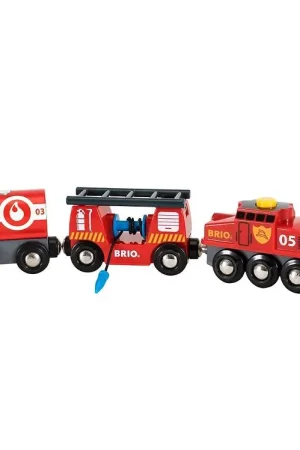 Veilige Betaling BRIO Reddingstrein - 24,2 cm - 4 Onderdelen - Rood 33844