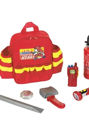 Flitsaanbieding Klein Brandweerrugzak - 6stk - Rood