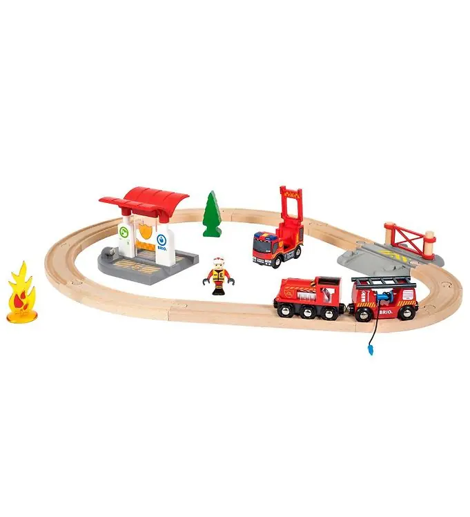 BRIO World Treinspoor - 18 Onderdelen - Brandweerman 33815 Lage Kosten