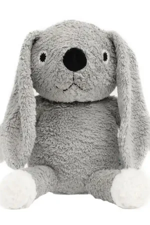 NatureZoo Knuffel - 18 cm - Fleece Teddy - Konijn - Grijs Exclusieve Aanbieding