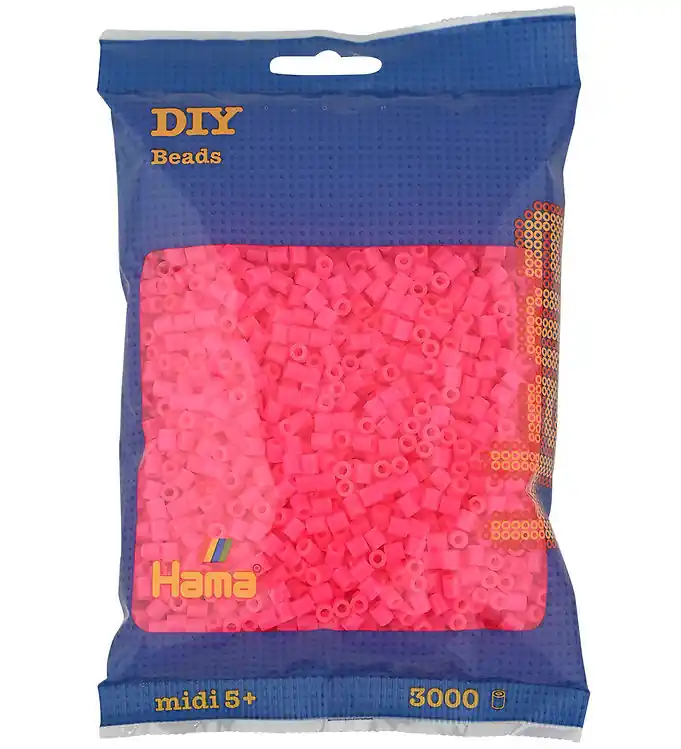 Beperkt Aanbod Hama Midi Kralen - 3000 st. - 32 Neon Fuchsia