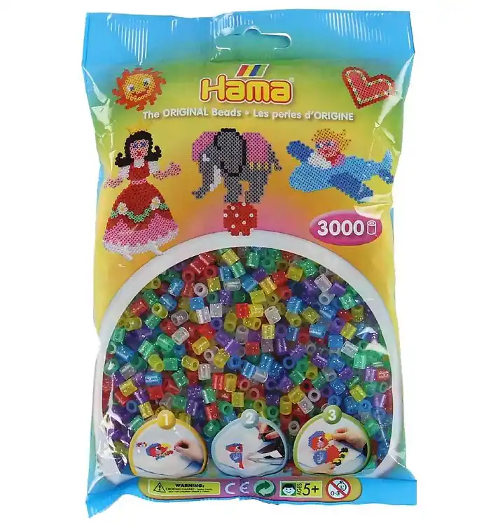 Direct Verzonden Hama Midi Kralen - 3000 st. - 54 Multicolour Glitter