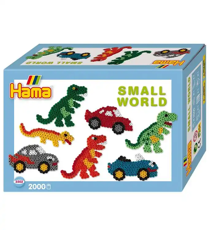 Hama Midi Kralen - Small World - 2000 st. - Dinosaurussen & Auto Beperkte Voorraad