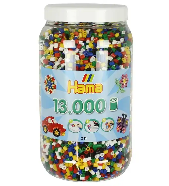 Op = Op Hama Midi Kralen - 13.000 st. - 66 Multicolour