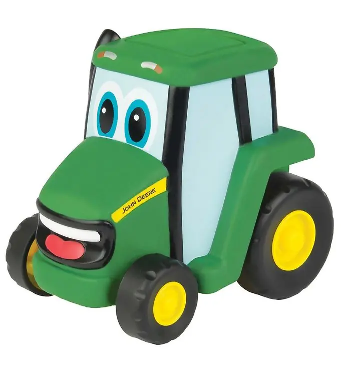 John Deere Werkwagen - 16 cm - Johnny Push N Roll Superprijs