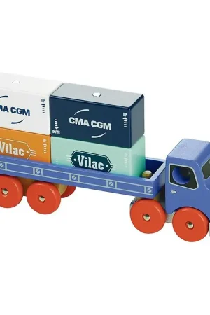 Actieprijs Vilac Containervrachtwagen - 23,5 cm - Blauw