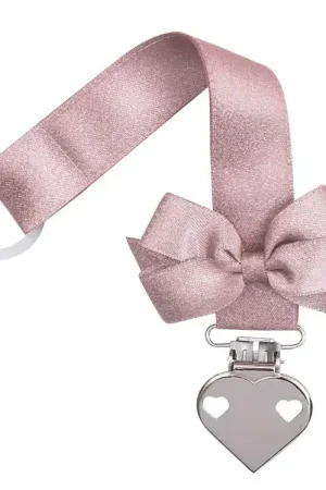 Little Wonders Speenketting - Dusty Roze Glitter m. Vlinderdas/H Express Levering