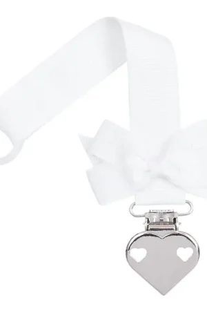 Little Wonders Speenketting - Wit m. Vlinderdas/Hart Alleen Vandaag