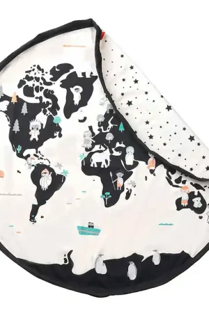 Play&Go Speelmat - Ø: 140 Cm - Wereldkaart Alleen Vandaag